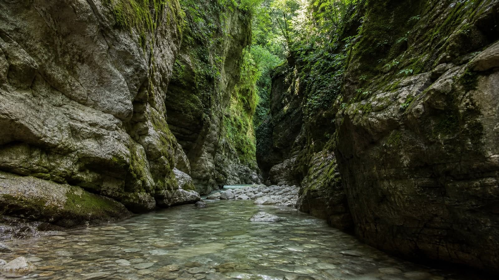 Каньон Хашупсе: известняковые стены, холодная вода и мшистая теснина.